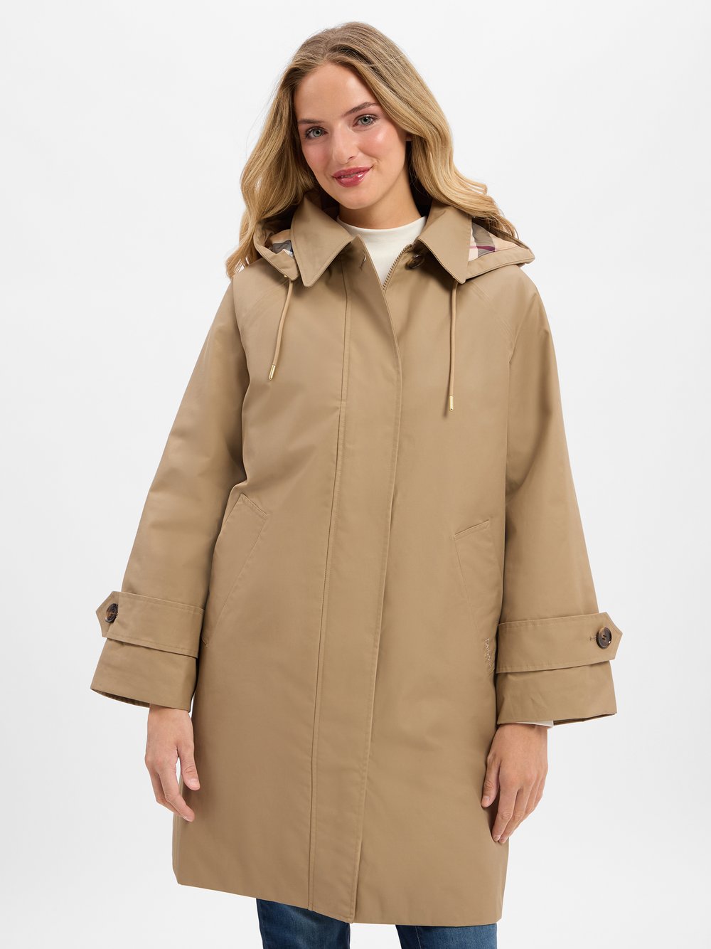 Thumbnail - Barbour Kurzmantel Damen Baumwolle beige, 42