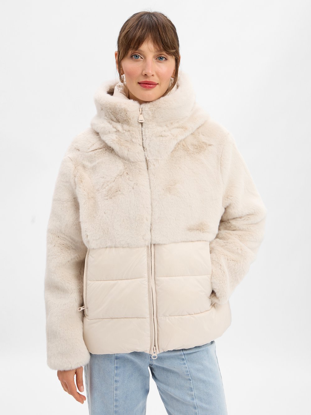 Blauer Steppjacke Damen weiß, M