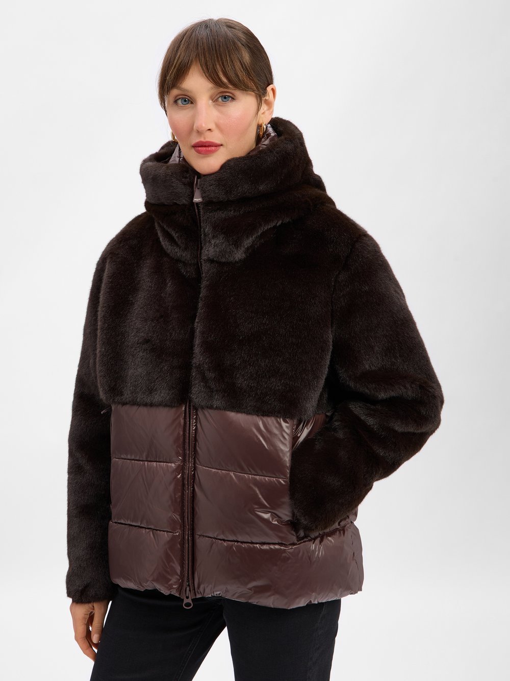 Blauer Steppjacke Damen braun, M