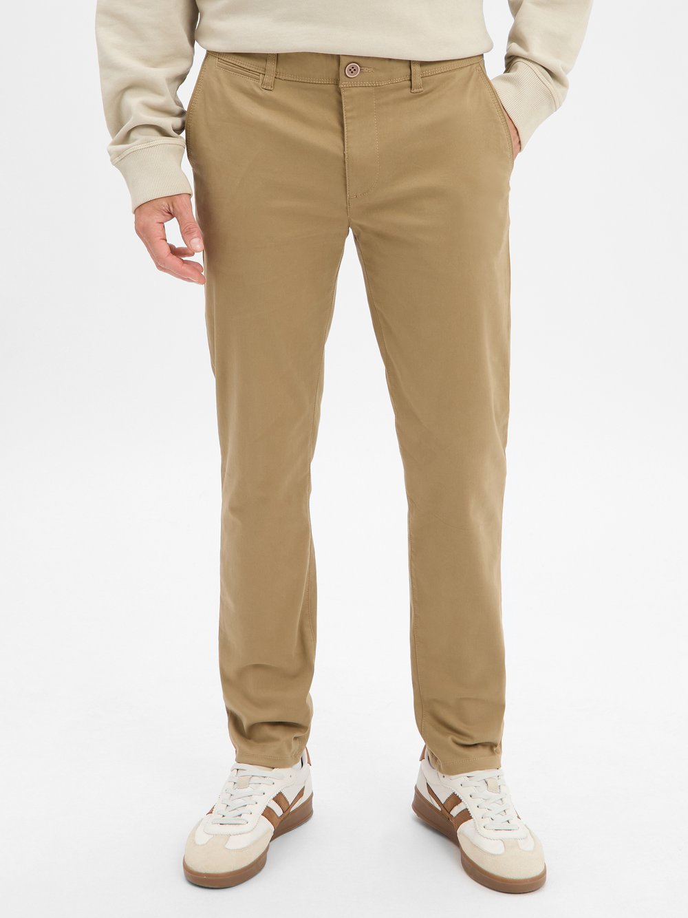 Nils Sundström Chino Herren Baumwolle beige, 36-34