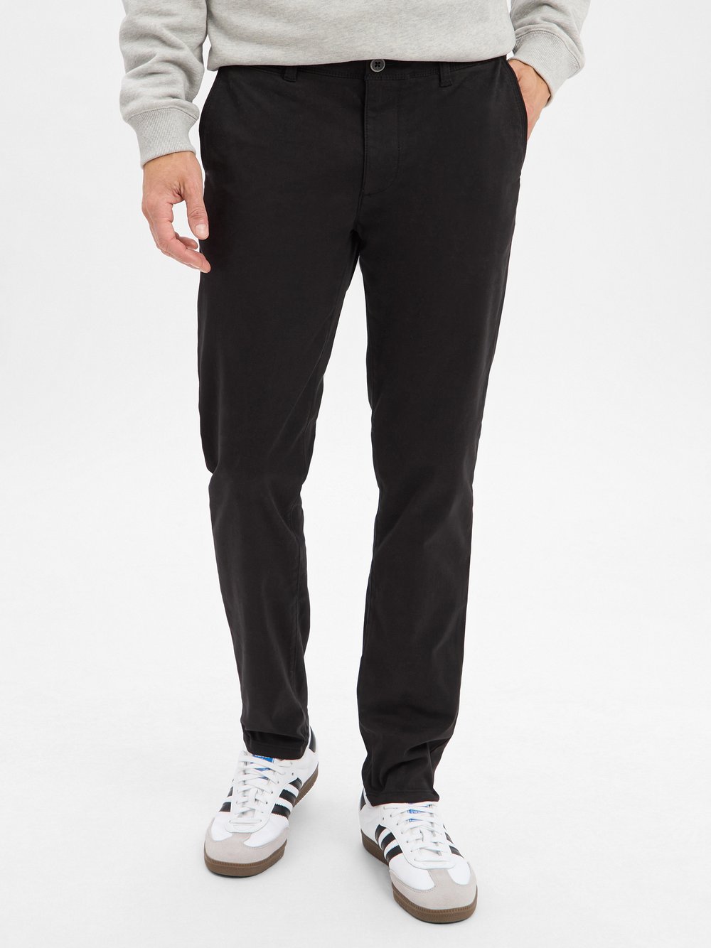 Nils Sundström Chino Herren Baumwolle schwarz, 32-30
