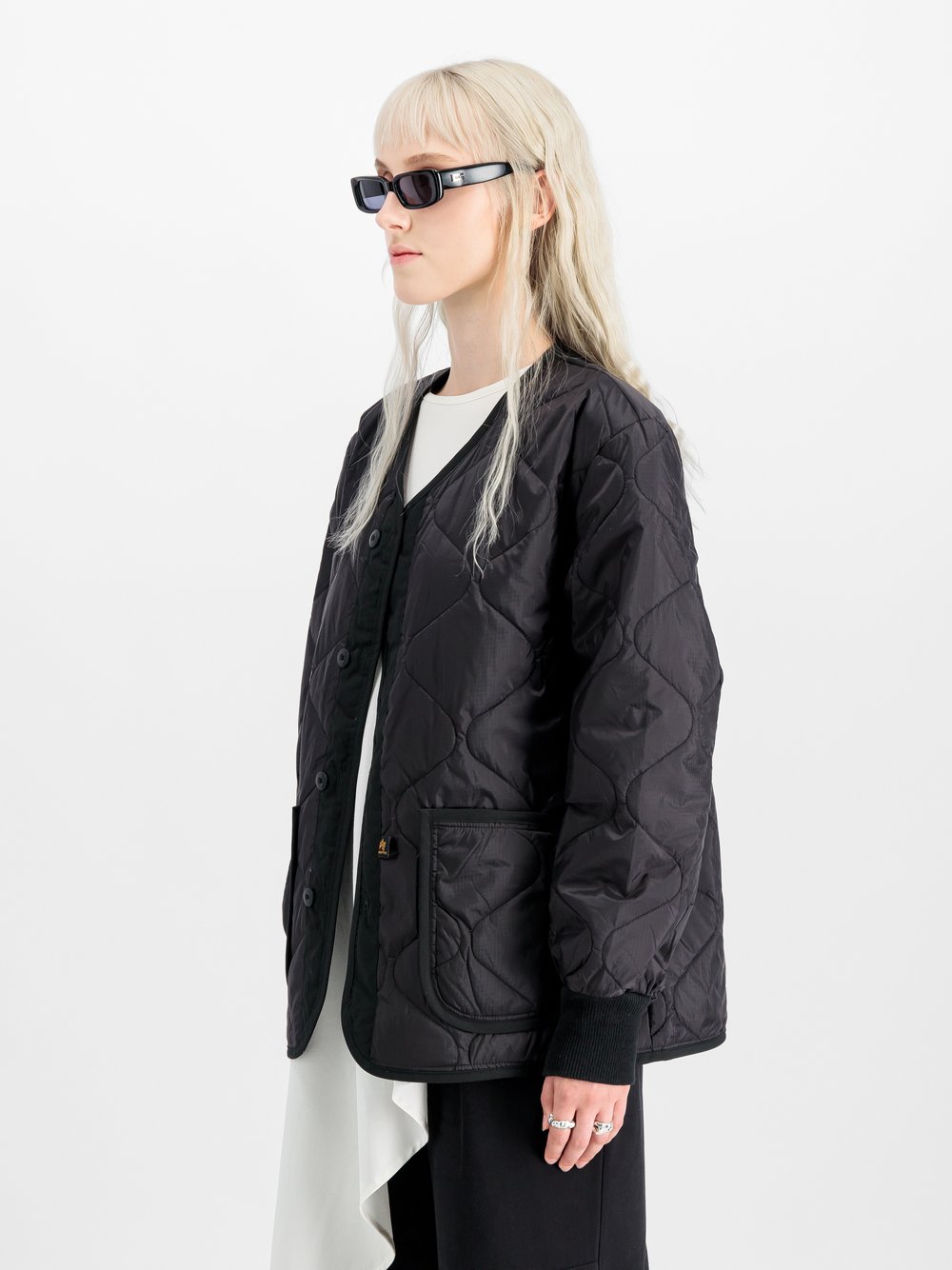 Alpha Industries Feldjacke Damen Polyamid schwarz, XS