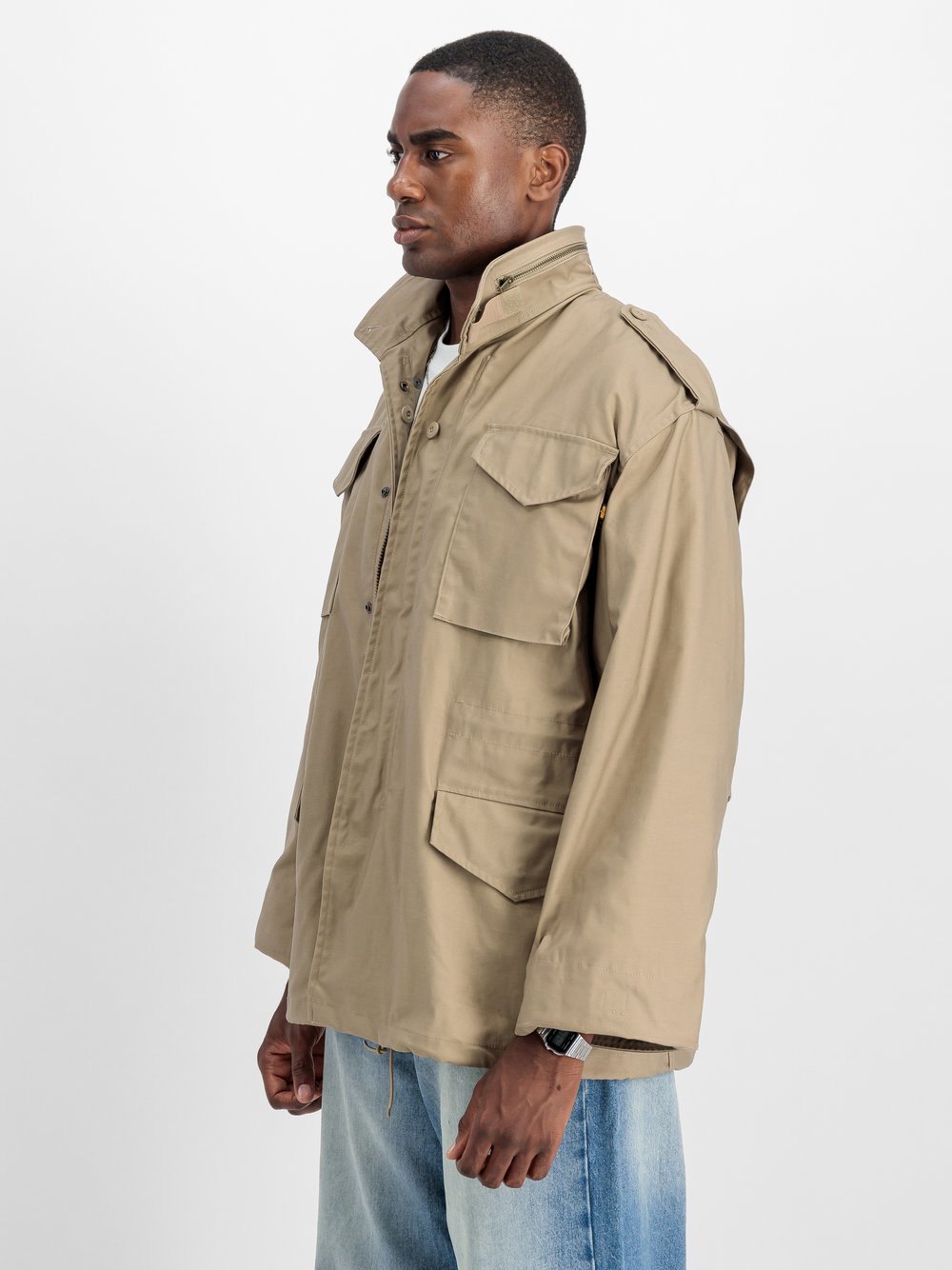Thumbnail - Alpha Industries Übergangsjacke Damen Baumwolle beige, M