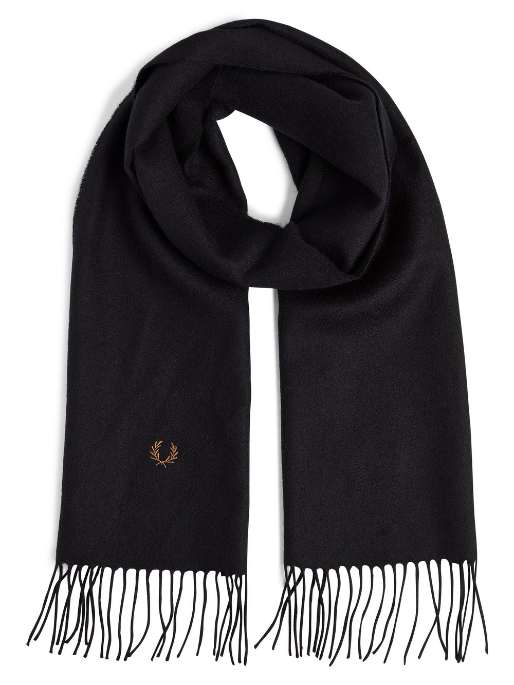 Thumbnail - Fred Perry Lammfellschal Herren Lambswool schwarz, ONE SIZE