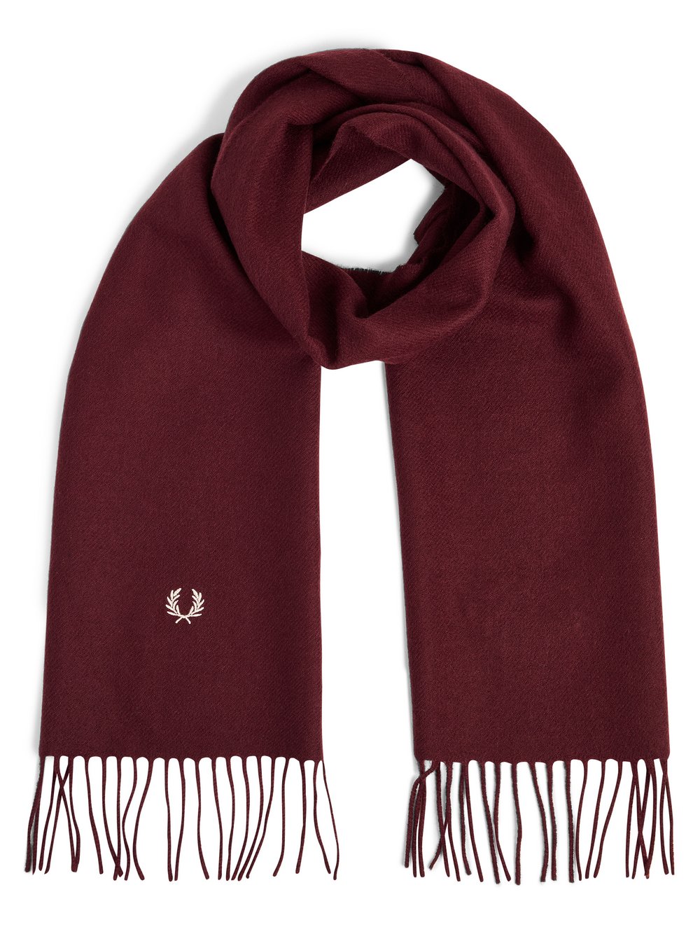 Fred Perry Lammfellschal Herren Lambswool rot, ONE SIZE