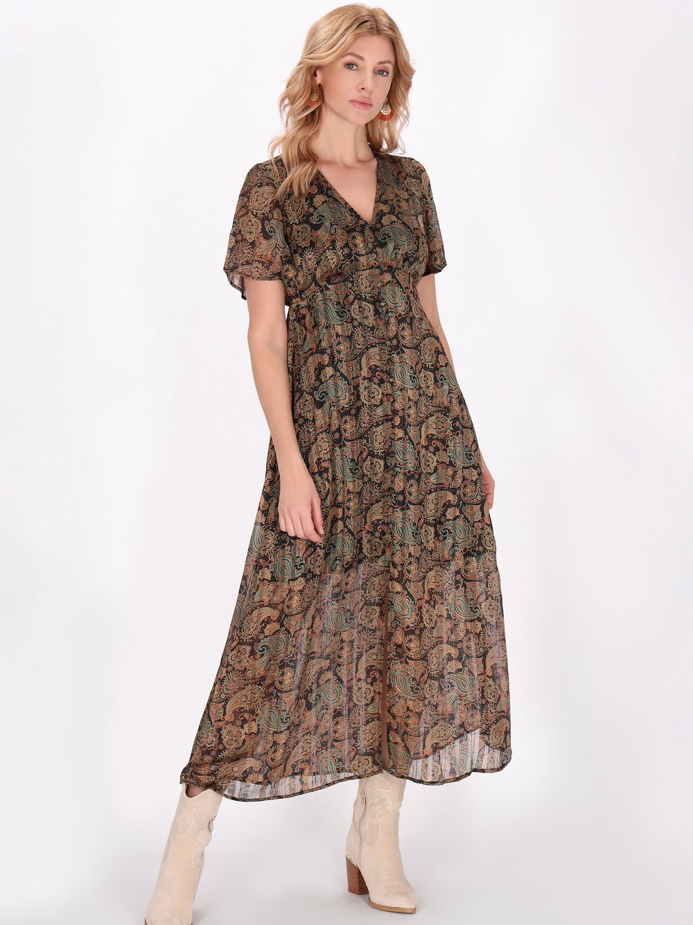 Thumbnail - Usha Kleid Damen mehrfarbig bedruckt, L