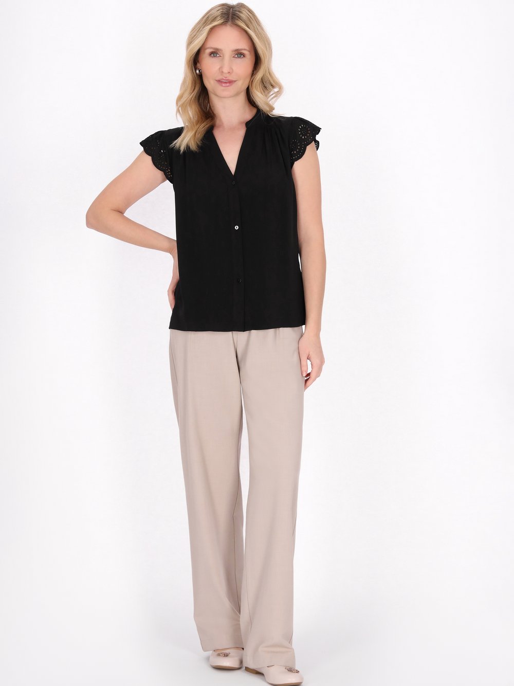 Usha Bluse Damen Viskose schwarz, M