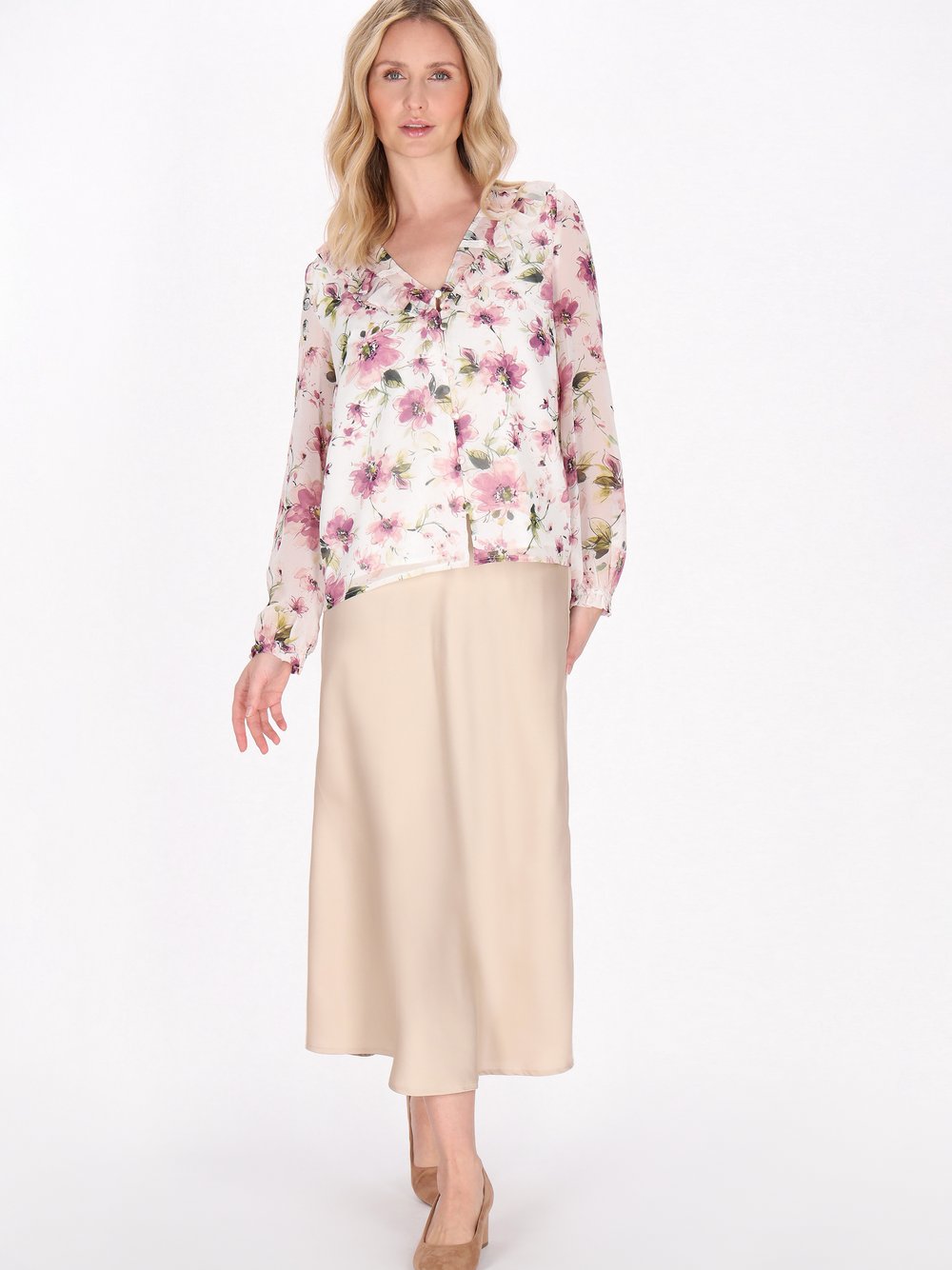 Usha Bluse Damen mehrfarbig gemustert, XL