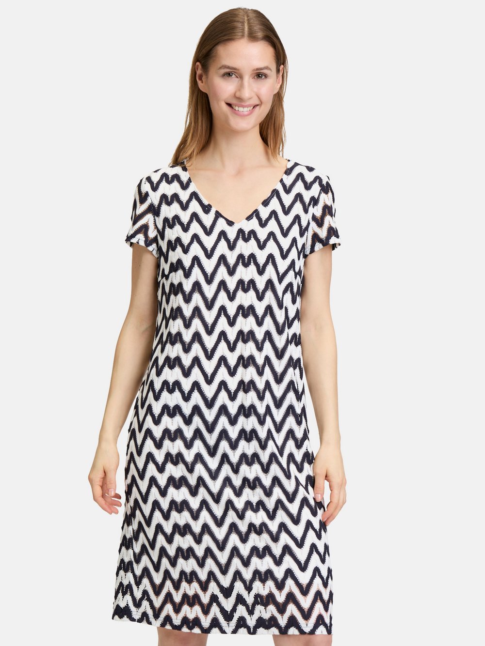 Betty Barclay Sommerkleid Damen blau gestreift, 48