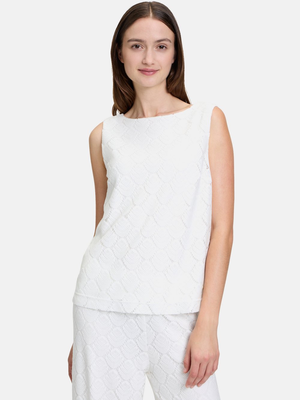 Betty & Co Strukturshirt Damen weiß, 36