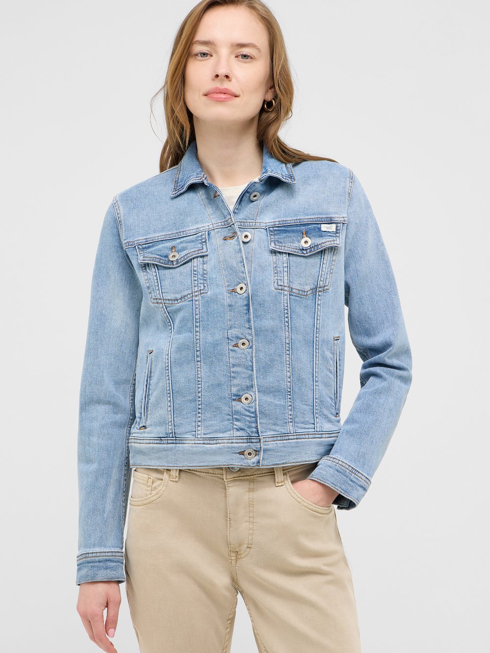 Mustang Jeansjacke Damen Baumwolle blau, L