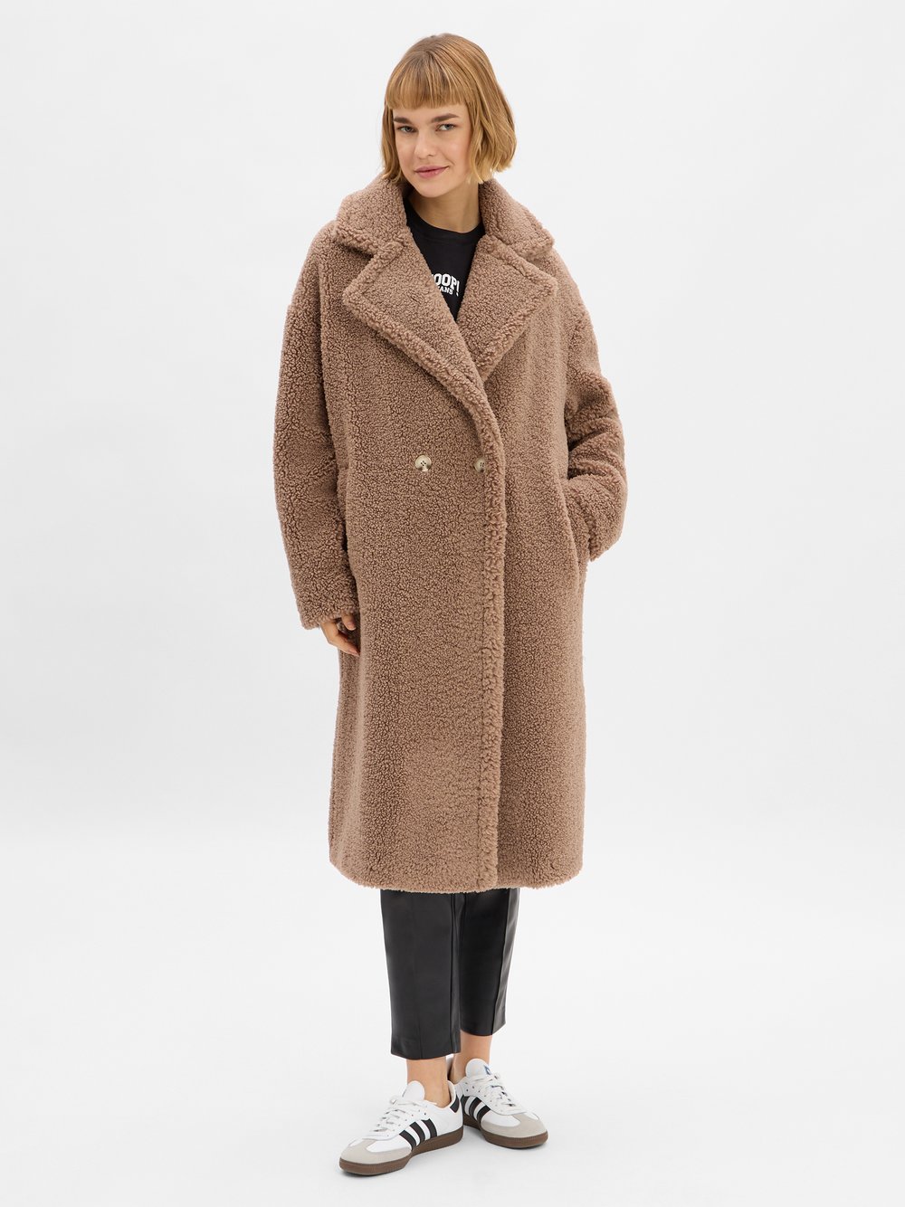 Marie Lund Teddymantel Damen grau, 40