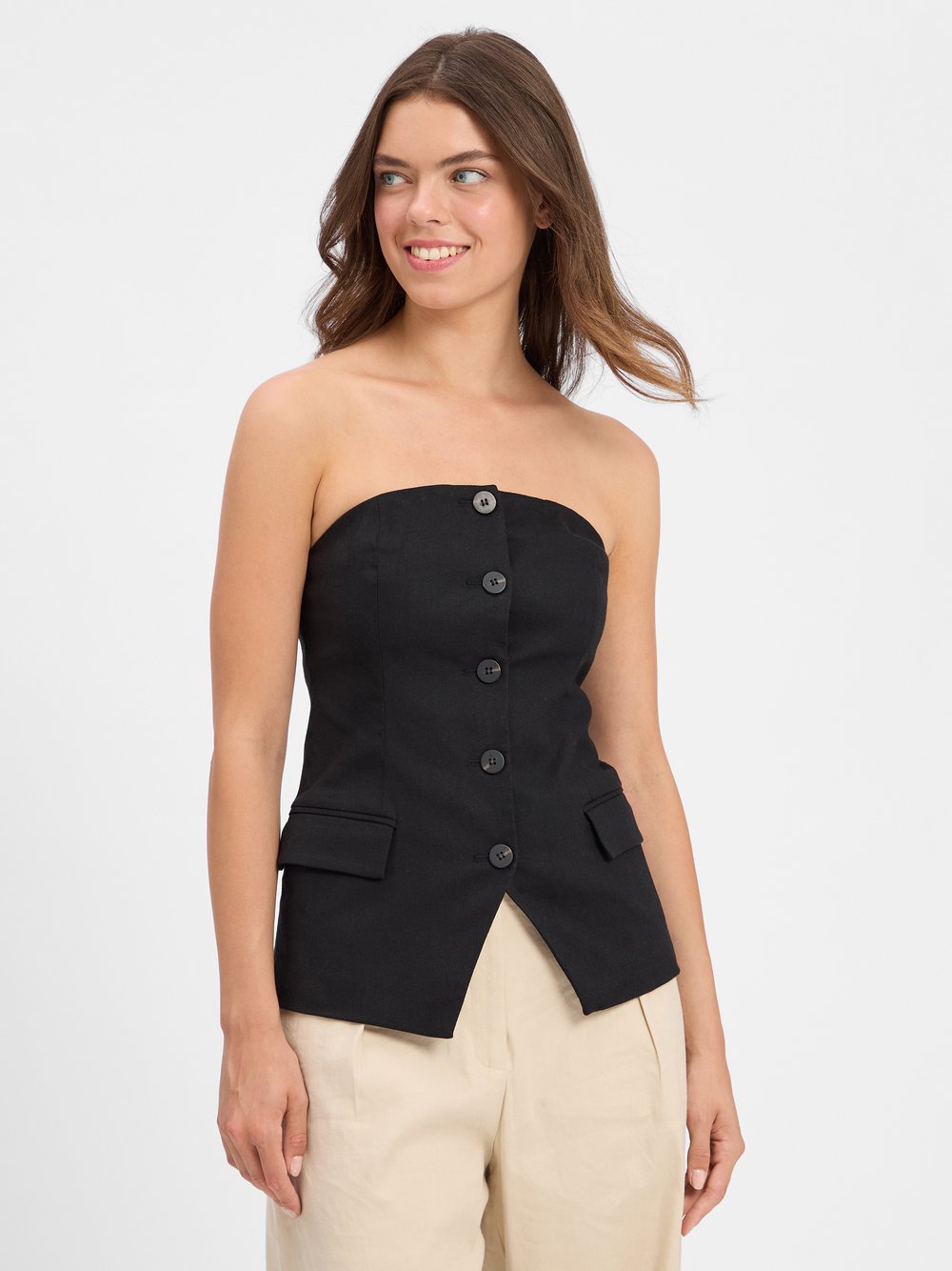 Vila Top -Vipockey Damen Viskose schwarz, 42
