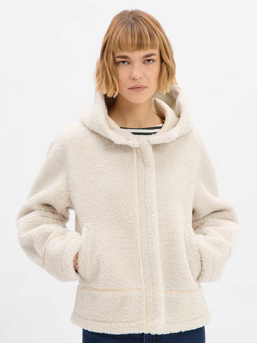 Marie Lund Teddyjacke Damen weiß, 38