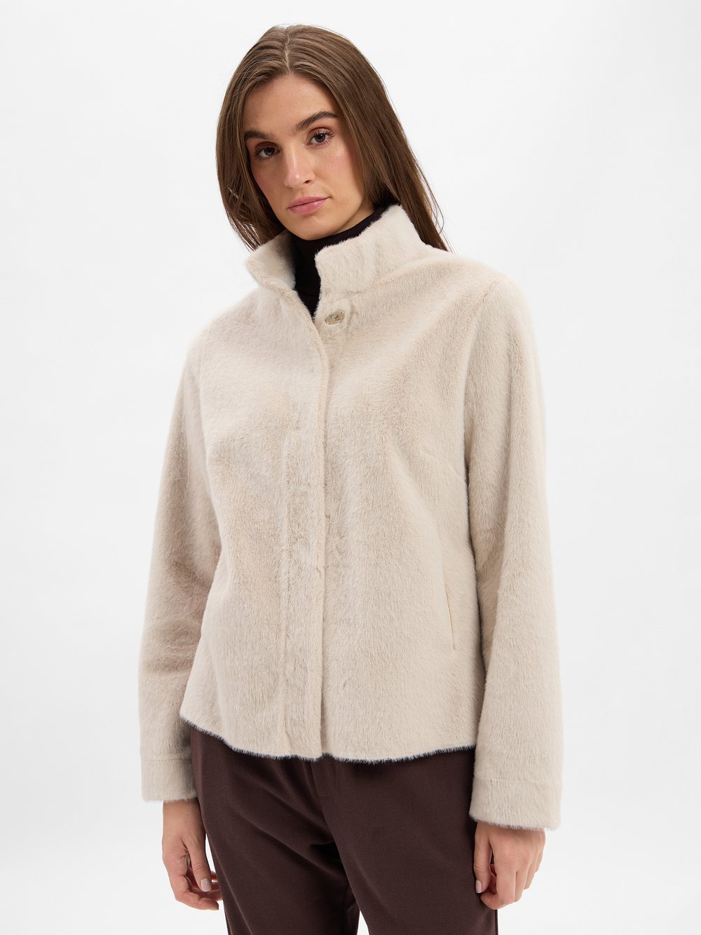 Marie Lund Kunstfelljacke Damen weiß, 40