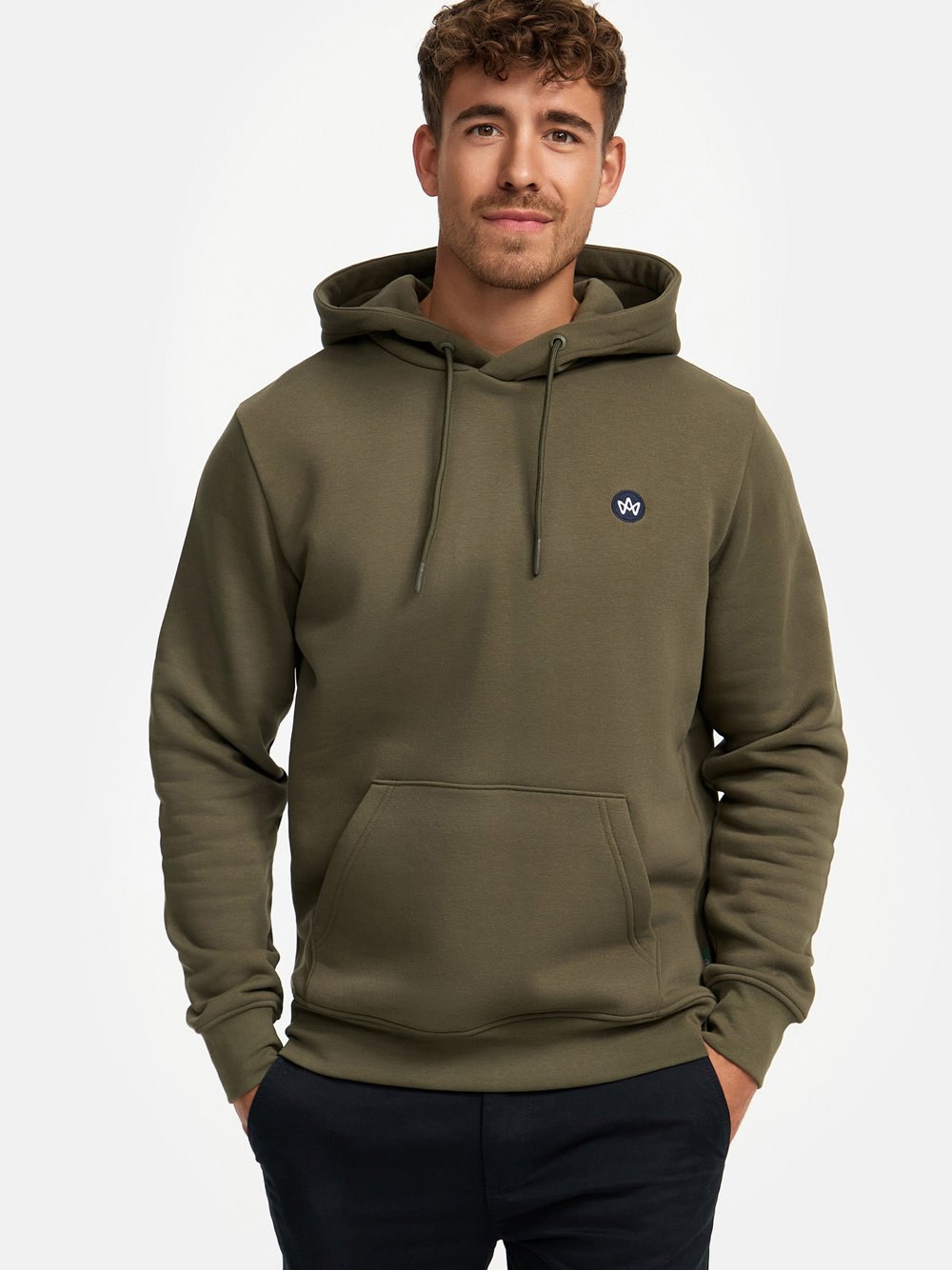 Kronstadt Kapuzenpullover Herren Baumwolle grün, XL