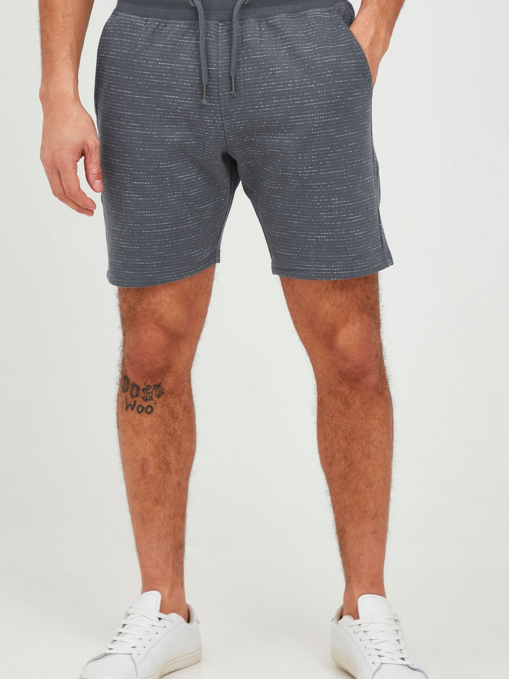 BLEND Sweatshorts Herren Baumwolle grau meliert, L