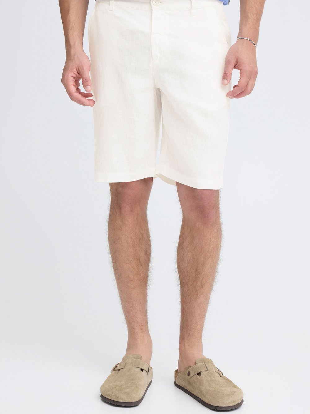 VAN GRAAF Casual Friday Herren Weiß Shorts Leinen Groß
