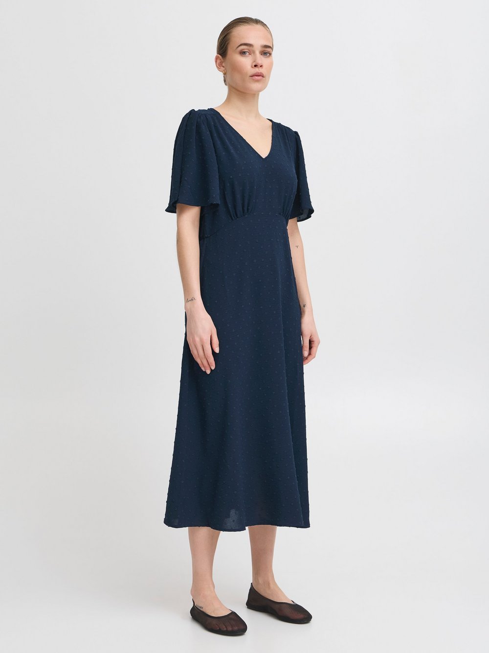 Ichi Maxikleid Damen blau, 34