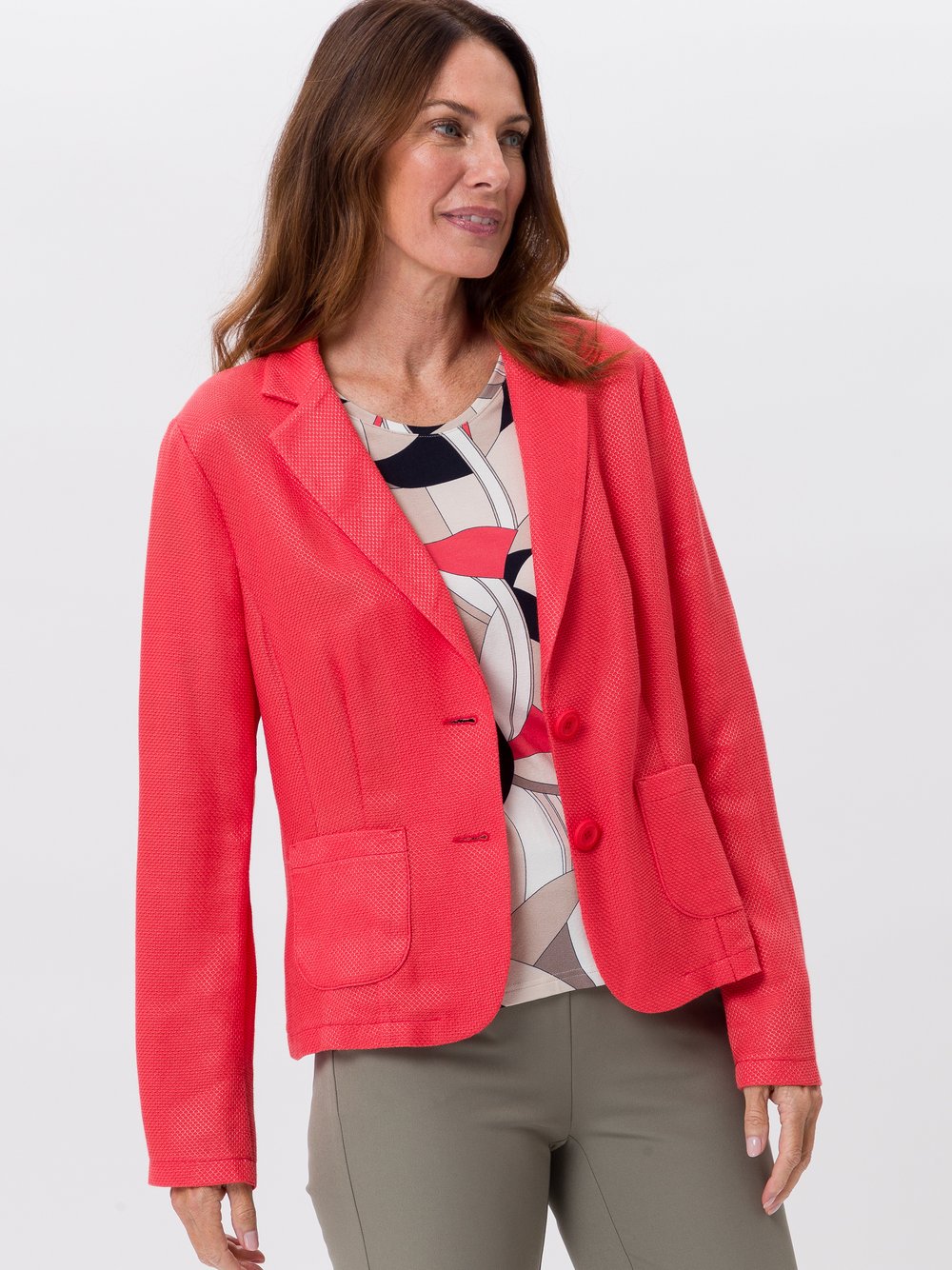Frank Walder Reversblazer Damen Viskose rot, 40