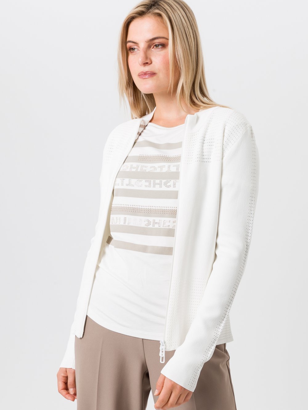 TUZZI Strickjacke Damen Viskose weiß, 44