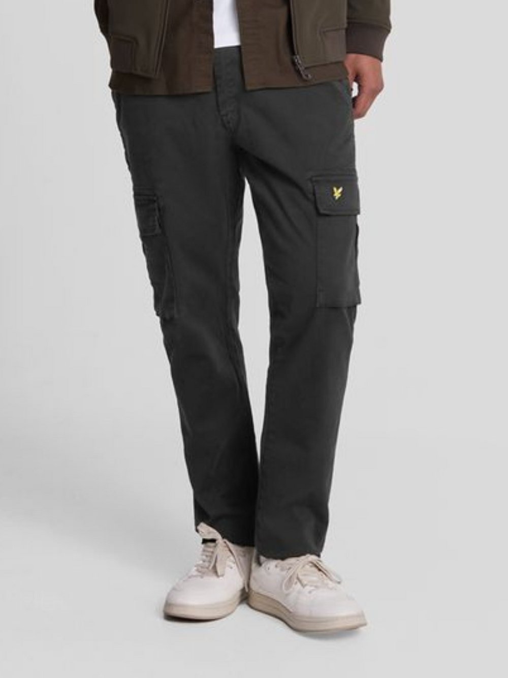 Lyle & Scott Cargohose Herren Baumwolle schwarz, 38-32