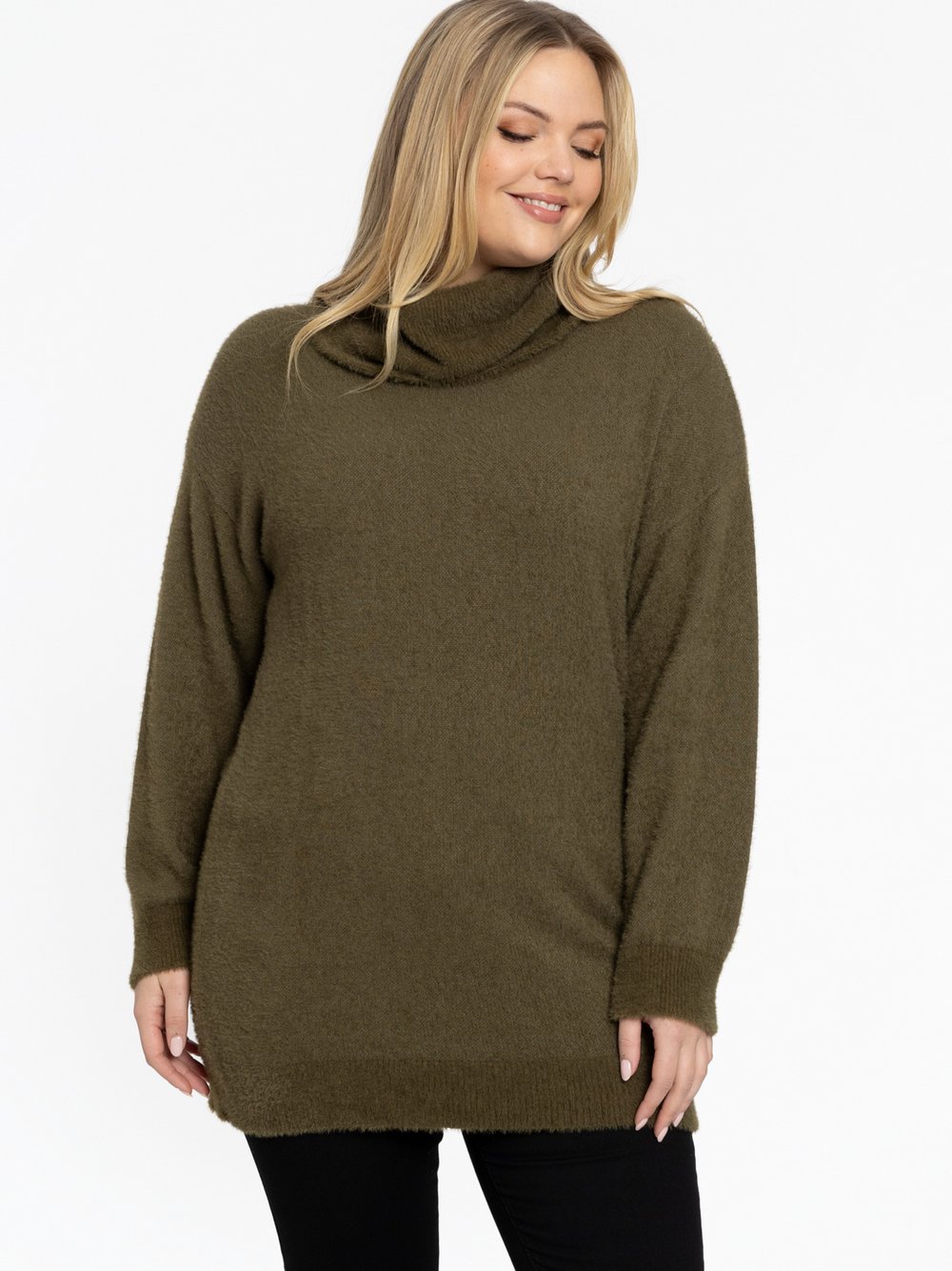YOEK Pullover Damen Polyamid grün, 46-48