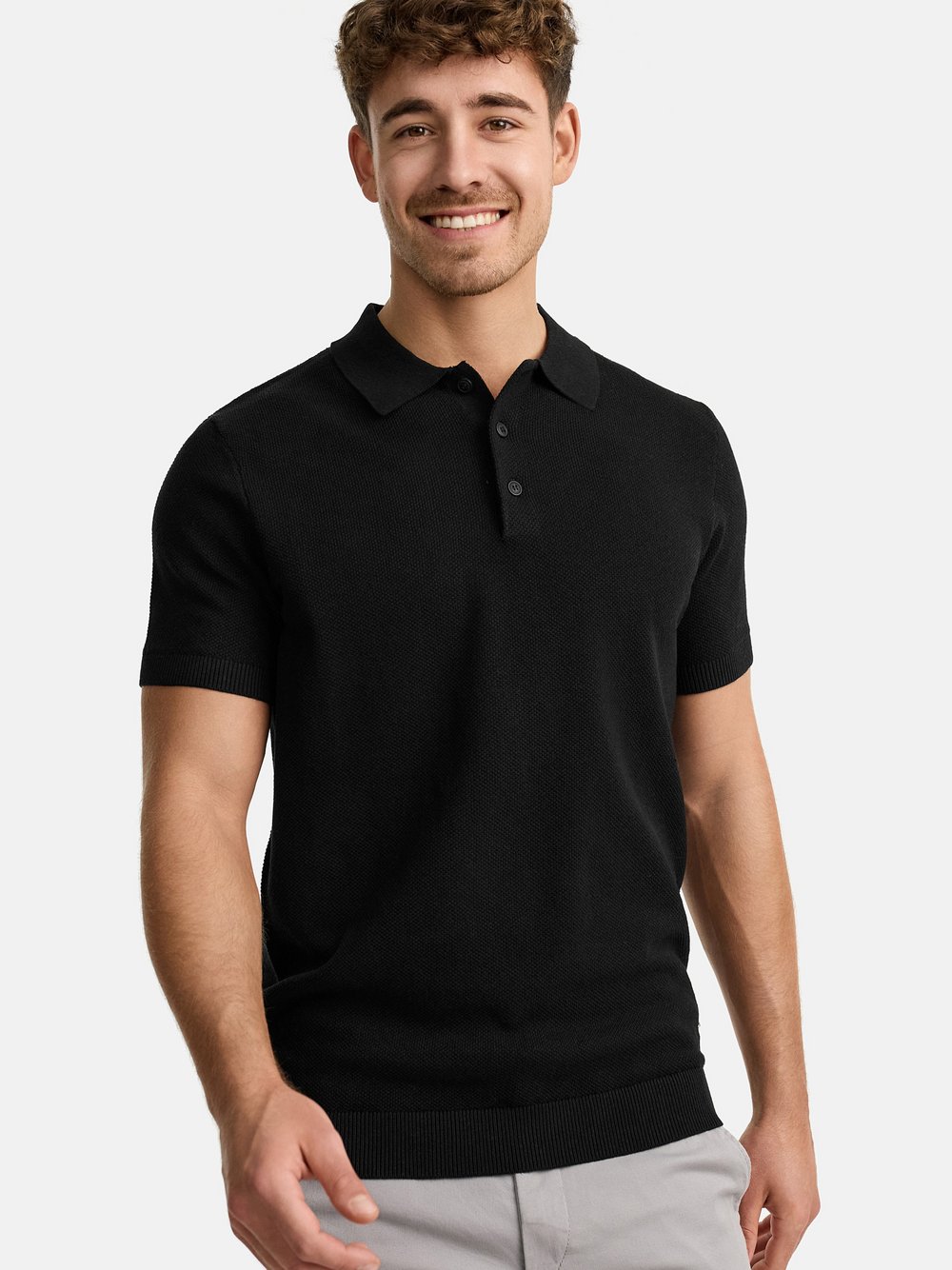 Thumbnail - Indicode Poloshirt Herren Baumwolle schwarz, L