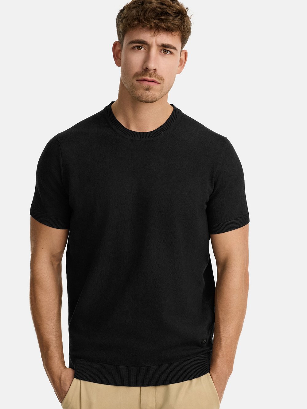 Indicode T-Shirt Herren Baumwolle schwarz, XL