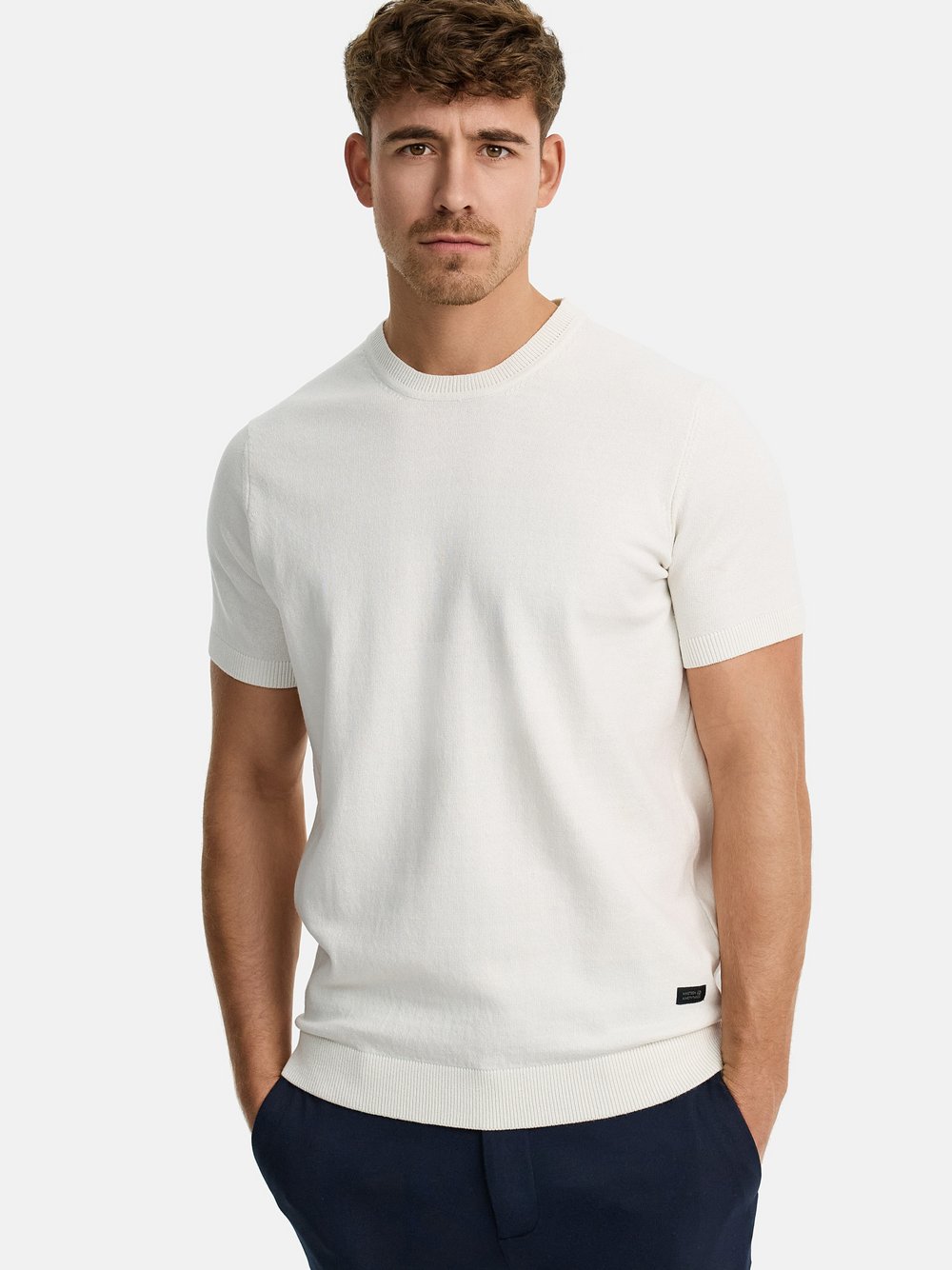 Indicode T-Shirt Herren Baumwolle weiß, S