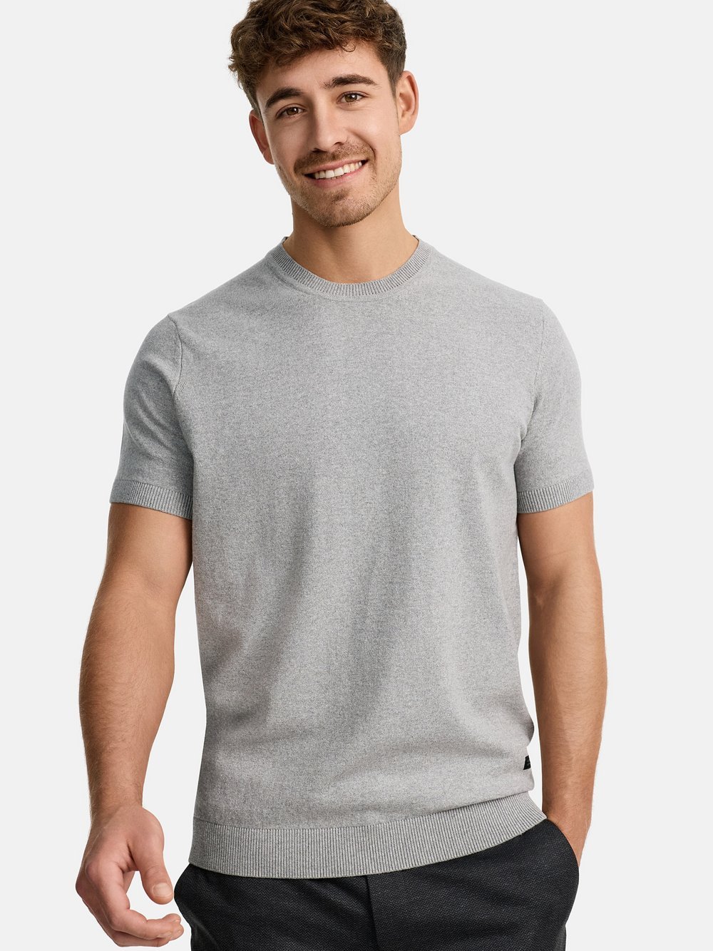 Indicode T-Shirt Herren Baumwolle grau, XL