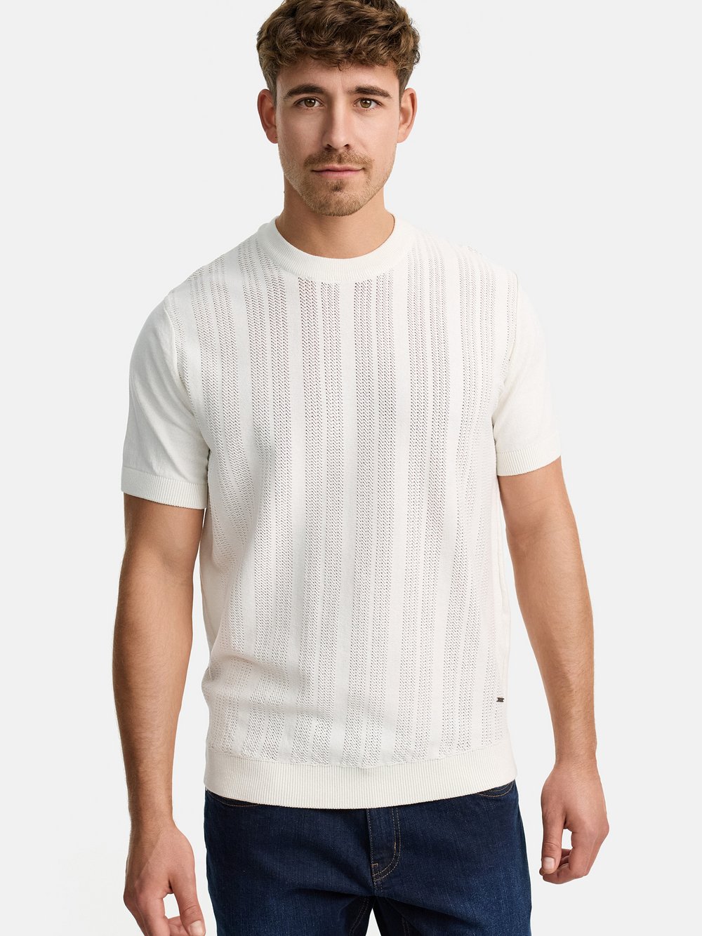 Indicode T-Shirt Herren Baumwolle weiß, XXL