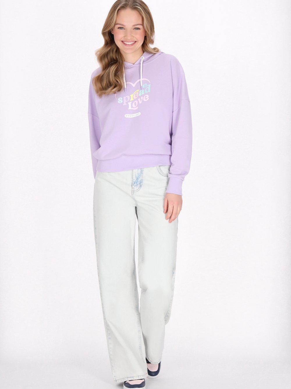 MyMo Kapuzenpullover Damen Baumwolle lila, S