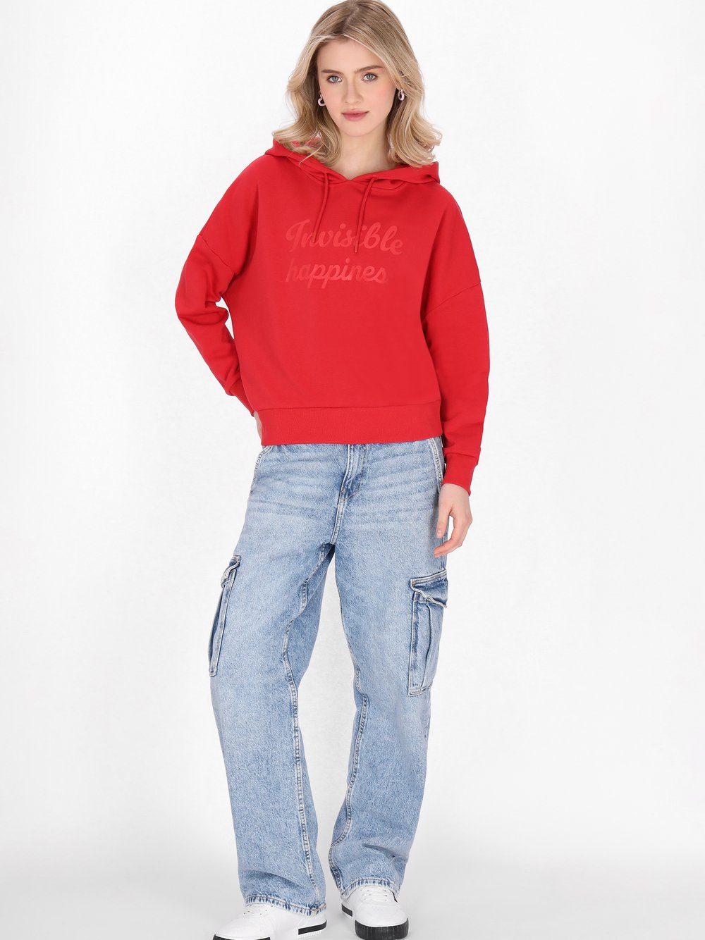 MyMo Kapuzenpullover Damen Baumwolle rot, S