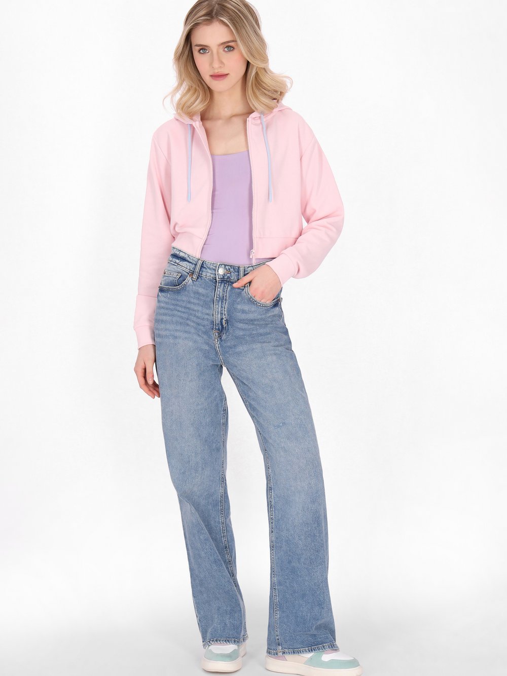 MyMo Kapuzenjacke Damen Baumwolle rosa, S