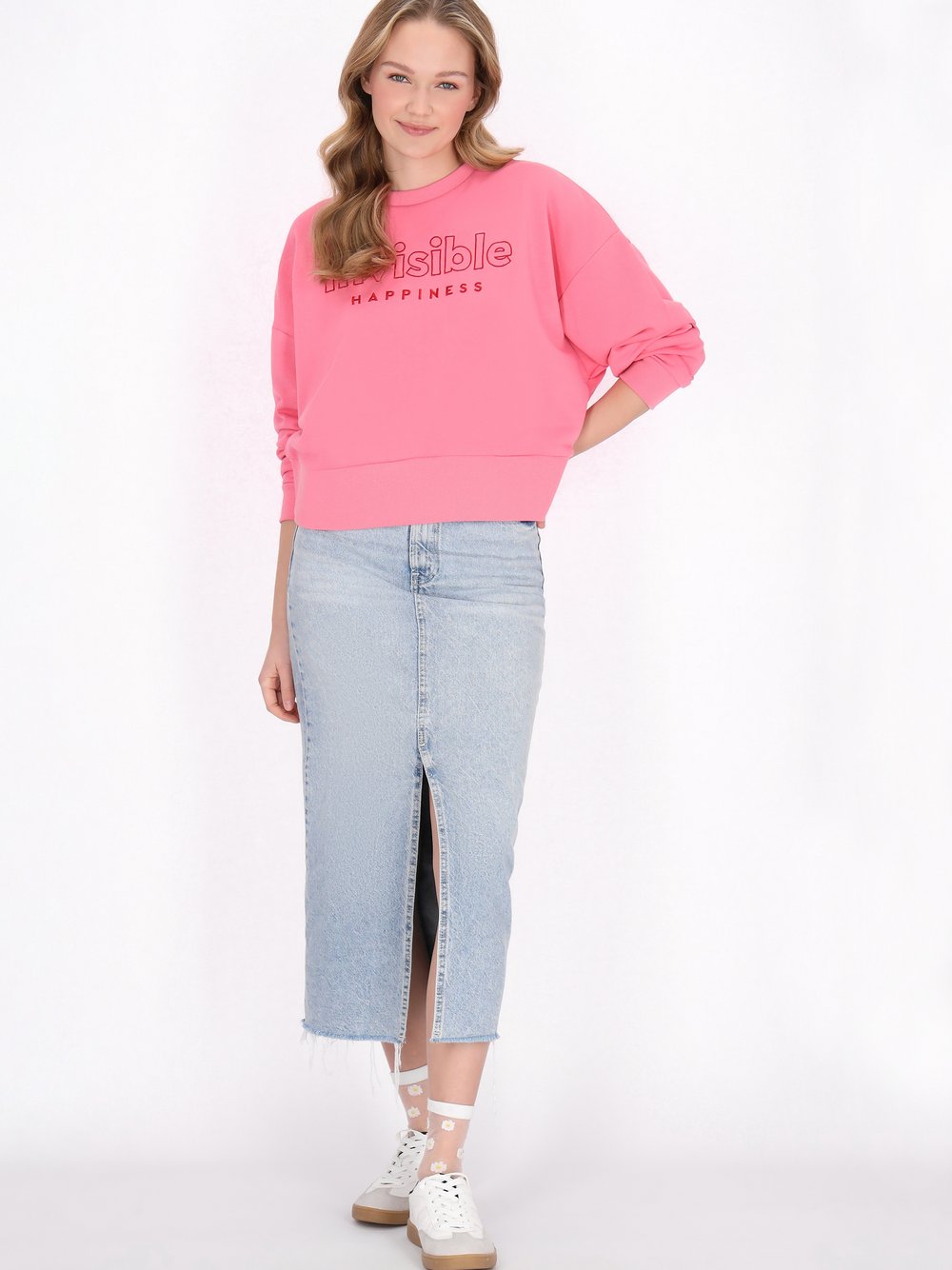 MyMo Sweatshirt Damen Baumwolle pink, S