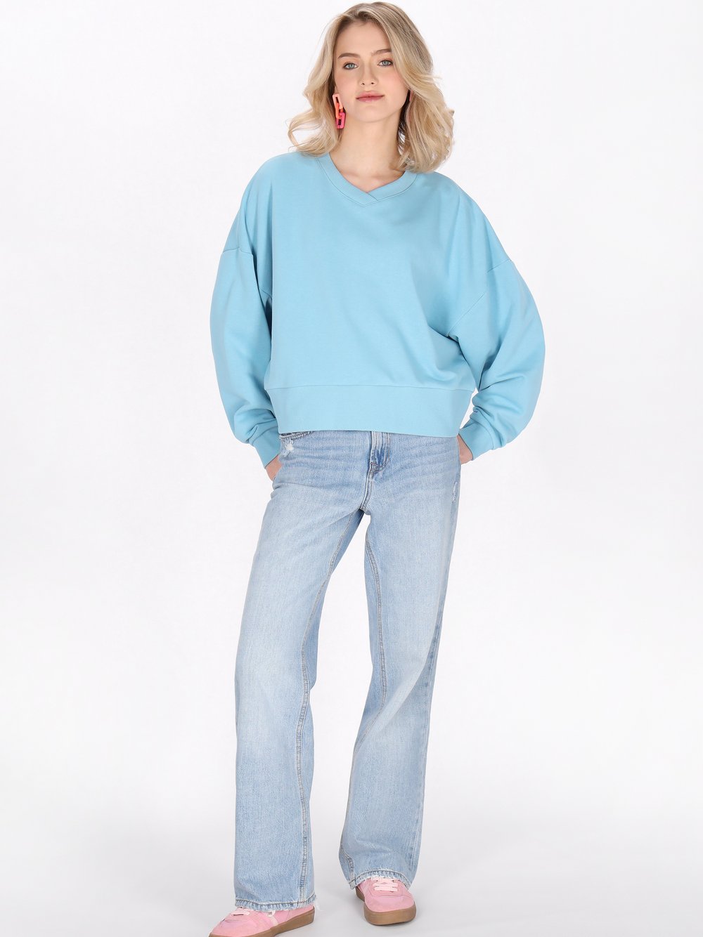 Thumbnail - MyMo Sweatshirt Damen Baumwolle blau, S