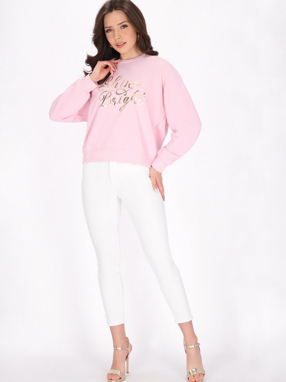 Thumbnail - Faina Sweatshirt Damen Baumwolle rosa, S