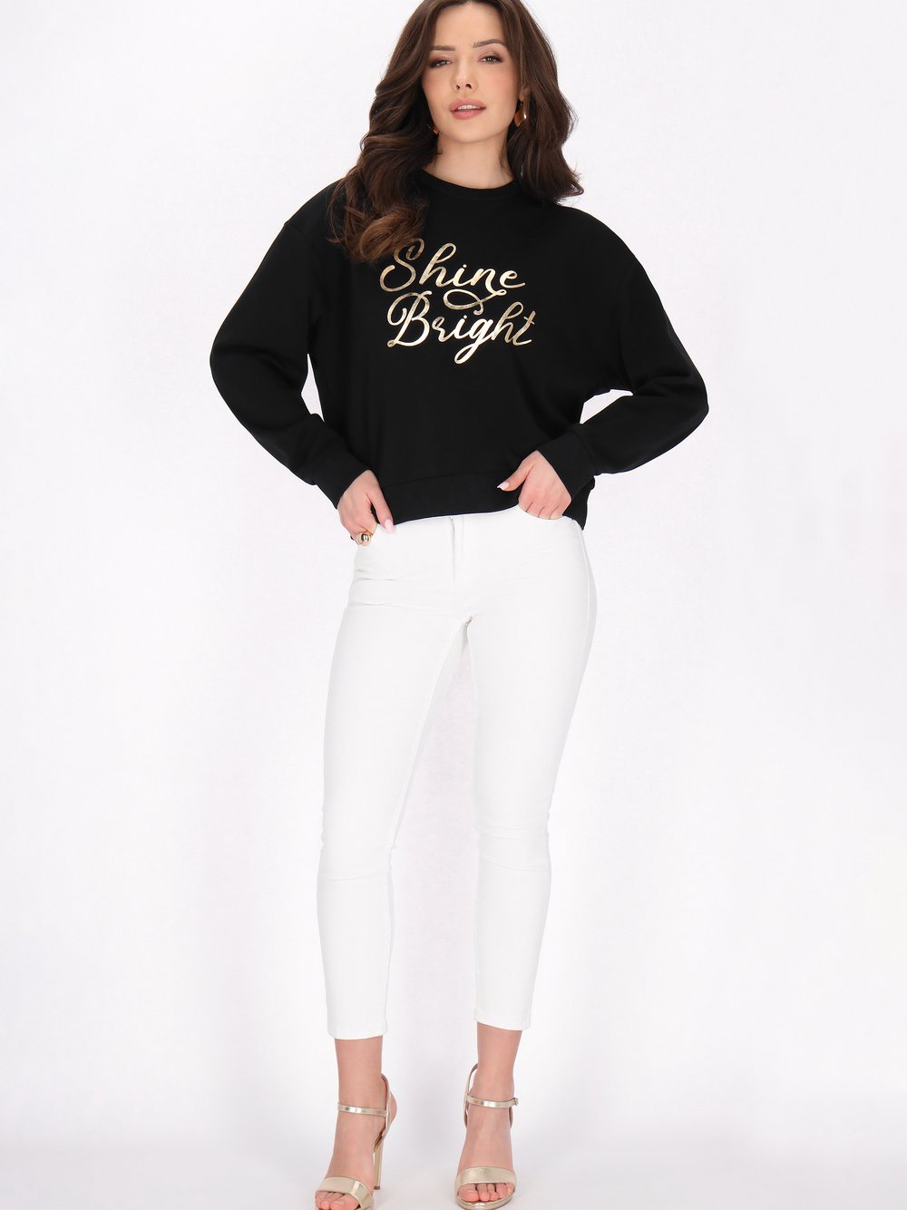 Thumbnail - Faina Sweatshirt Damen Baumwolle schwarz, L