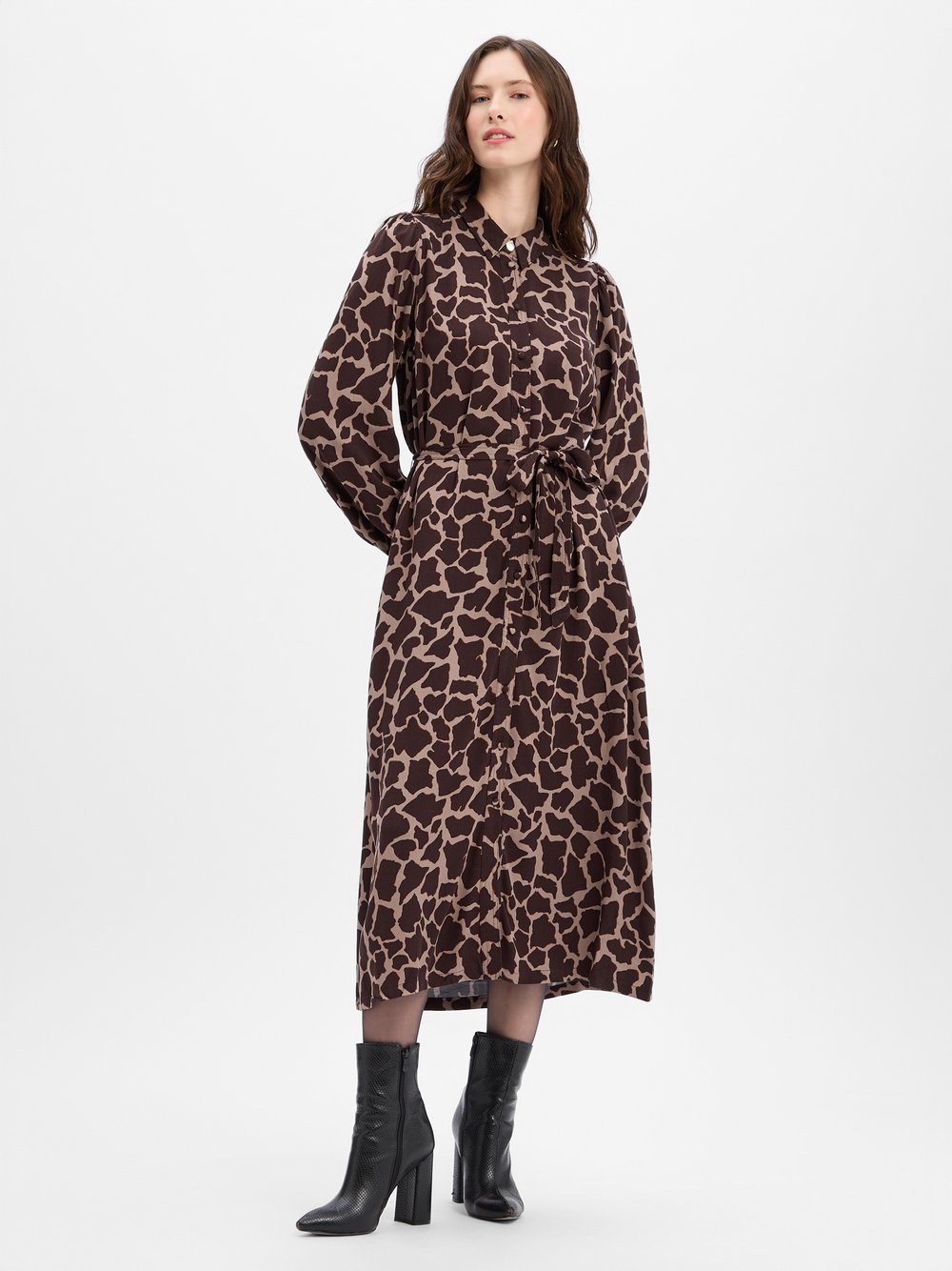 Nümph Blusenkleid Damen Viskose mehrfarbig gemustert, 34