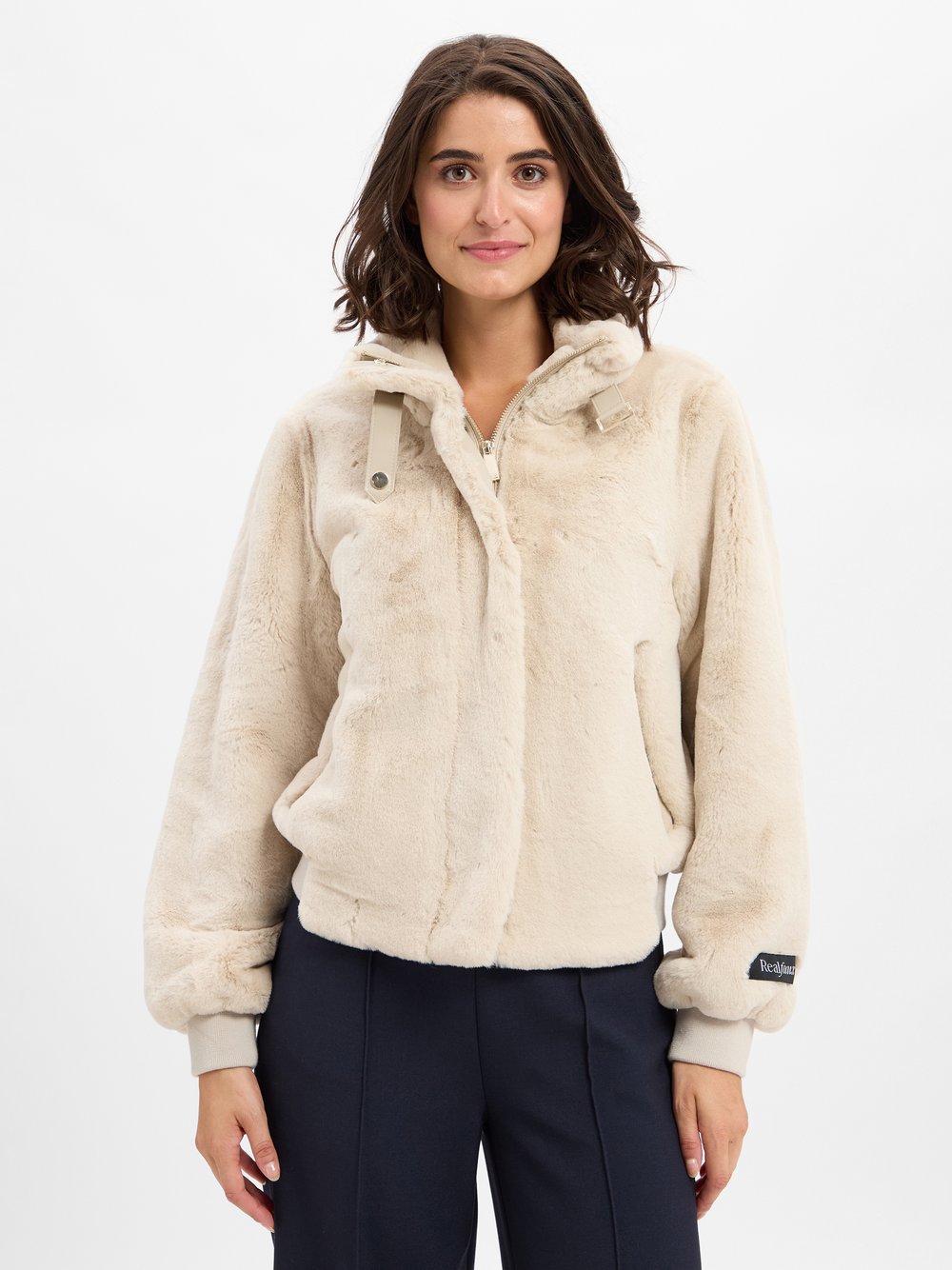Rino & Pelle Kunstfelljacke Damen weiß, 34