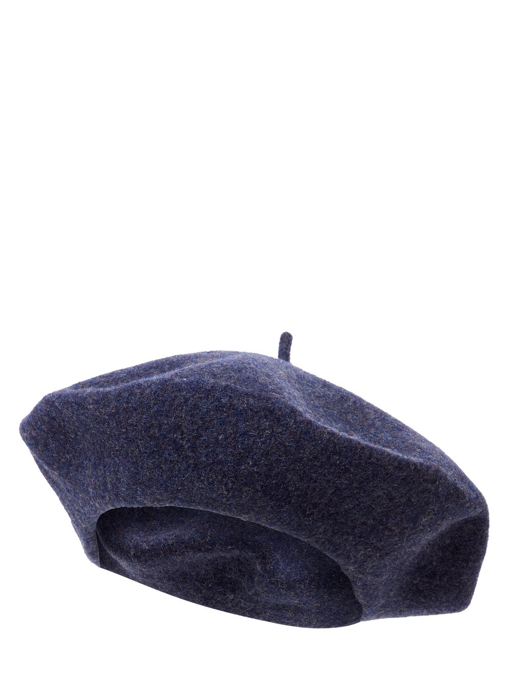 Loevenich Baskenmütze aus Wolle Damen blau meliert, ONE SIZE