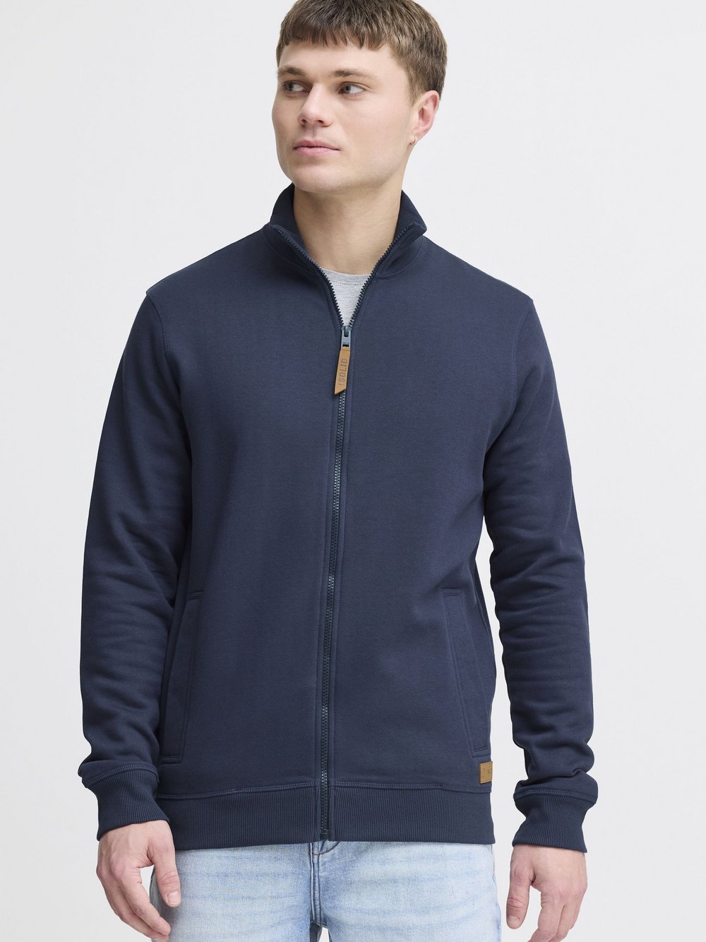 Thumbnail - Solid Sweatjacke Herren blau, S