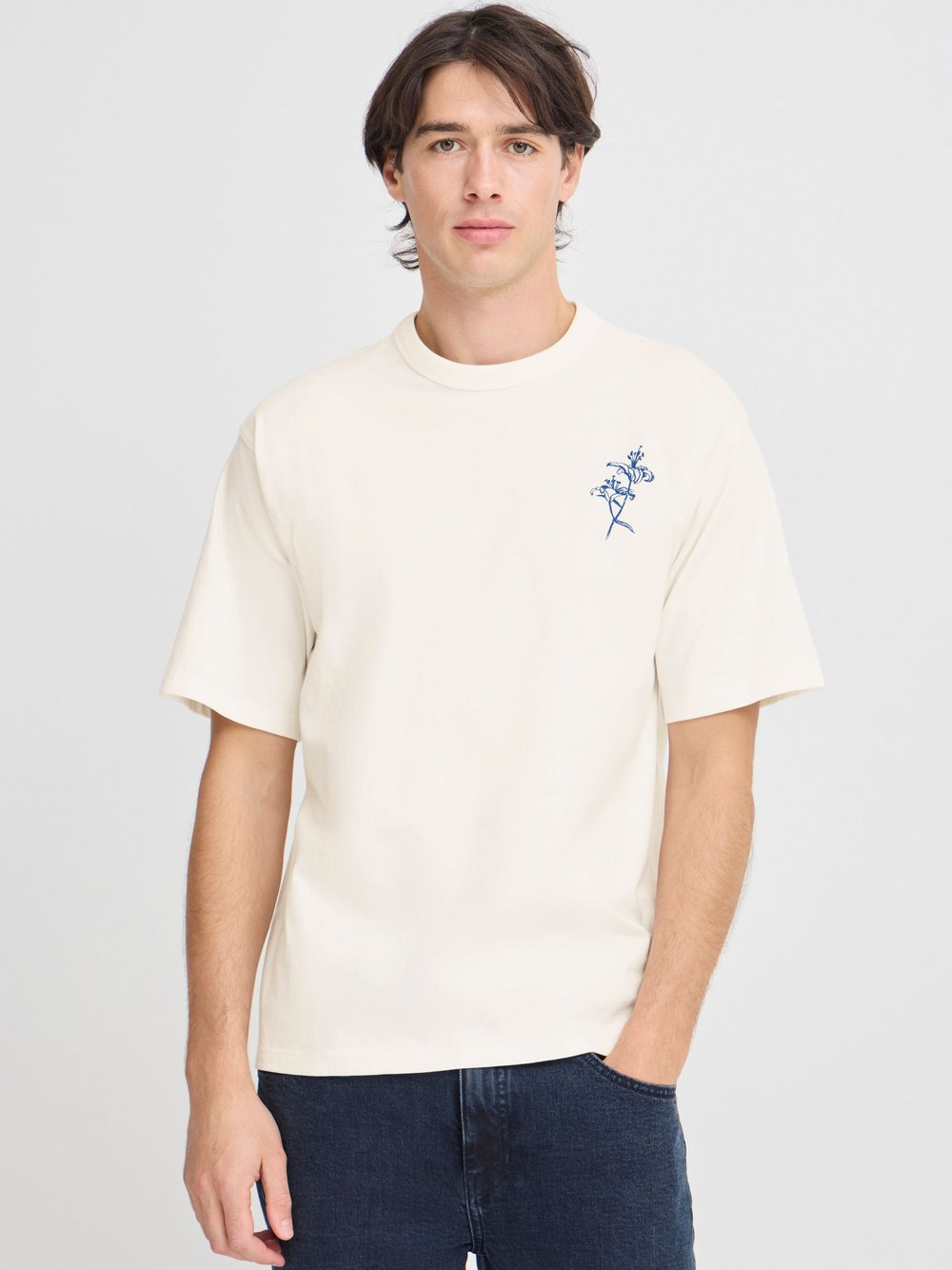 CASUAL FRIDAY T-Shirt Herren Baumwolle weiß bedruckt, XXXL