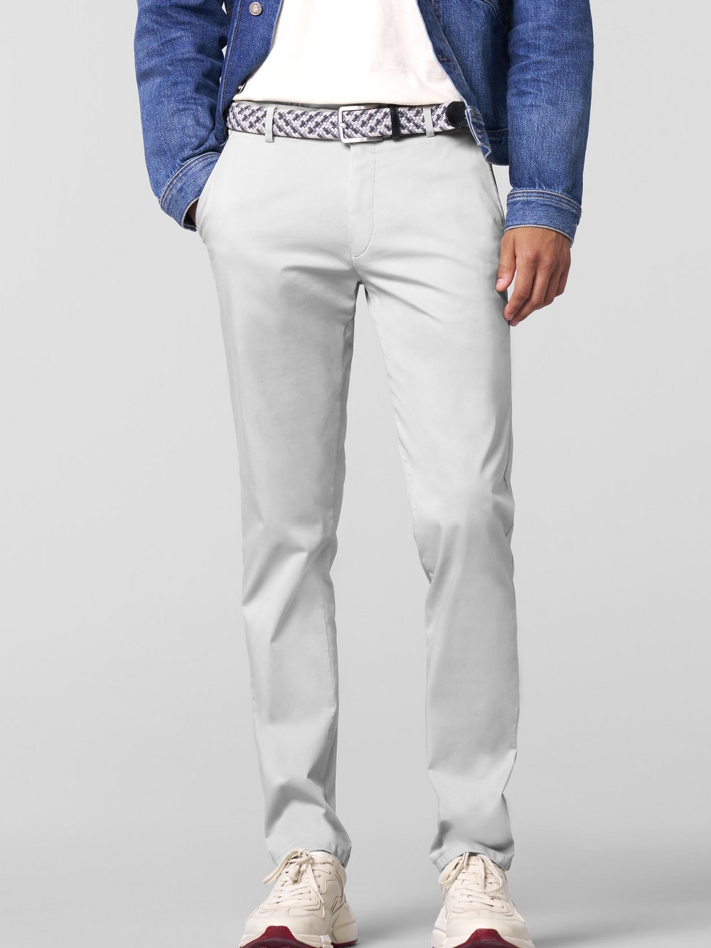 MEYER Chino Herren Baumwolle grau, 52