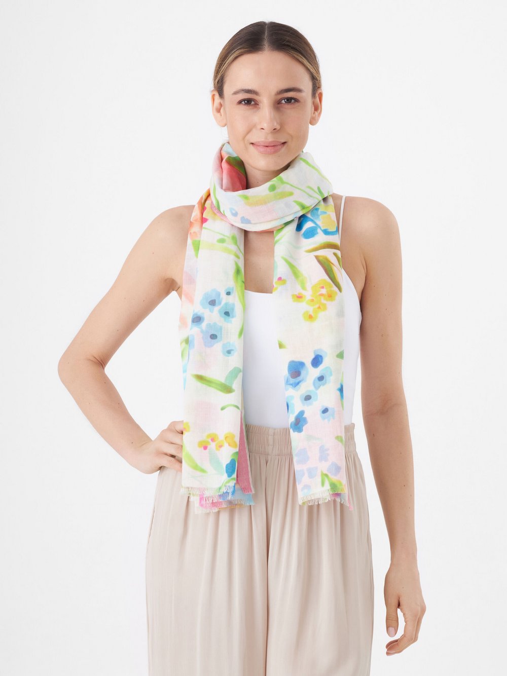 Codello Schal Damen Baumwolle mehrfarbig bedruckt, ONE SIZE