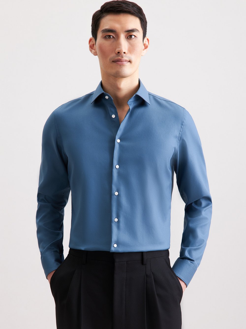 Seidensticker Business Hemd Herren Super Slim Fit Baumwolle grün, 41