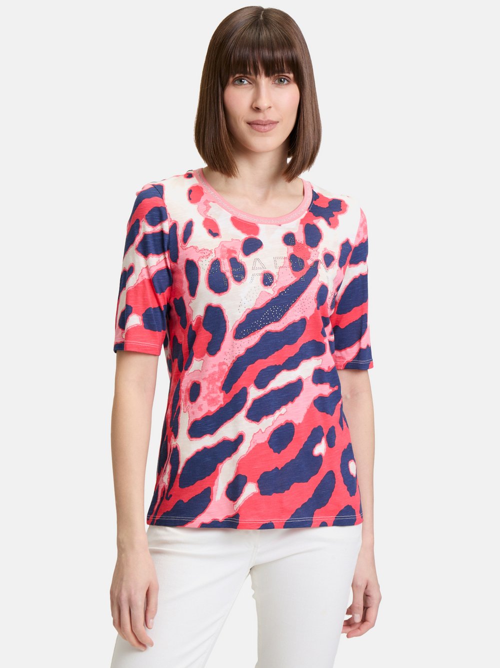 Betty Barclay Basic Shirt Damen Baumwolle rosa gemustert, 36