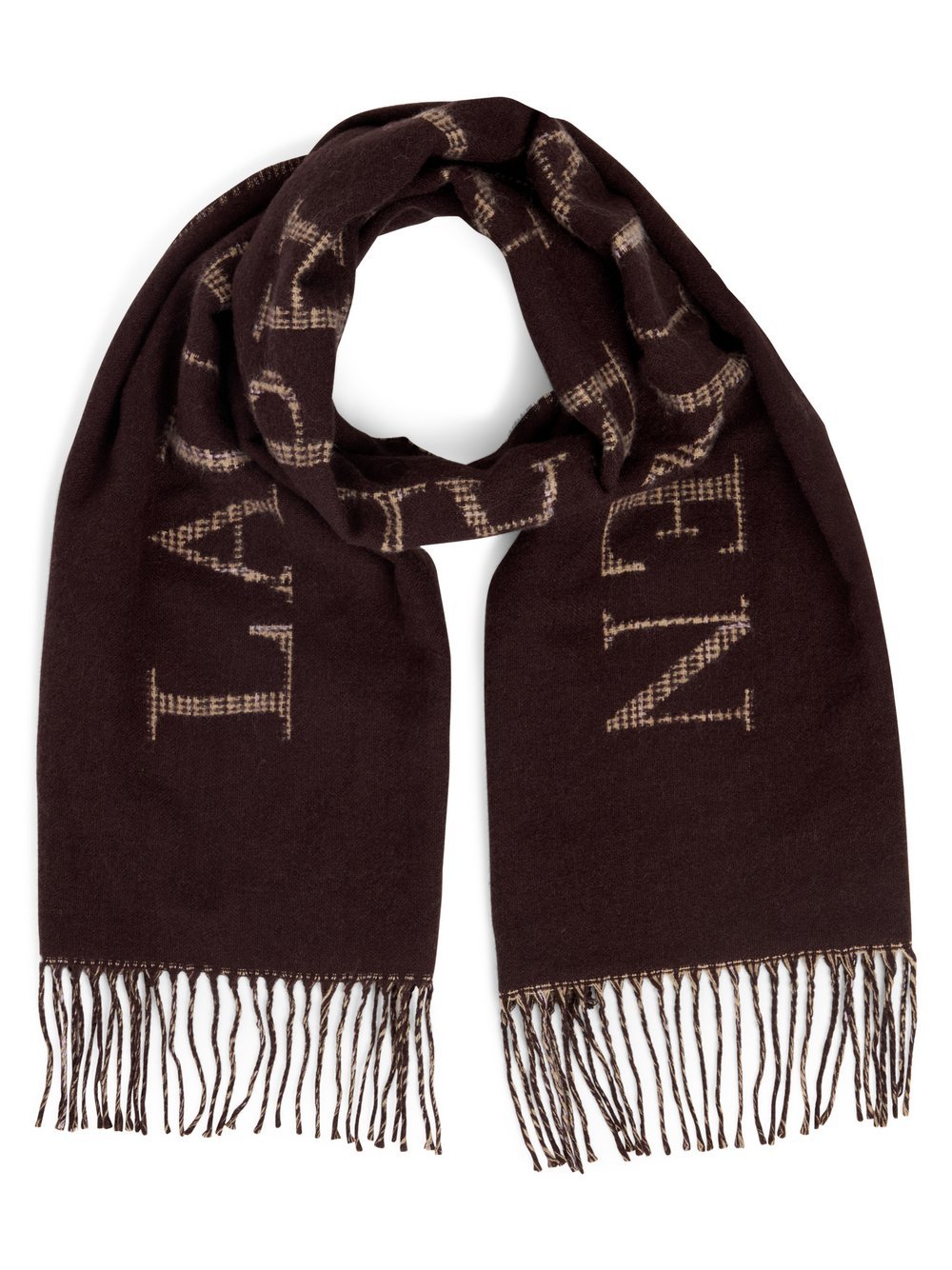 Lauren Ralph Lauren Strickschal mit Wolle Damen braun gemustert, ONE SIZE