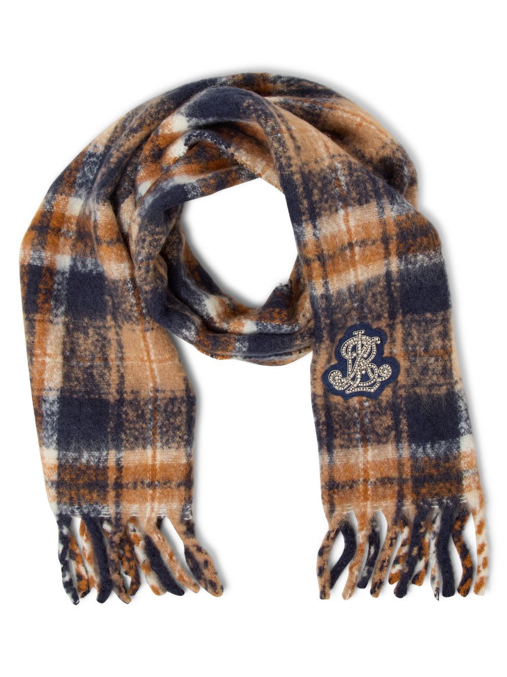 Lauren Ralph Lauren Webschal mit Wollanteil Damen Wolle mehrfarbig kariert, ONE SIZE